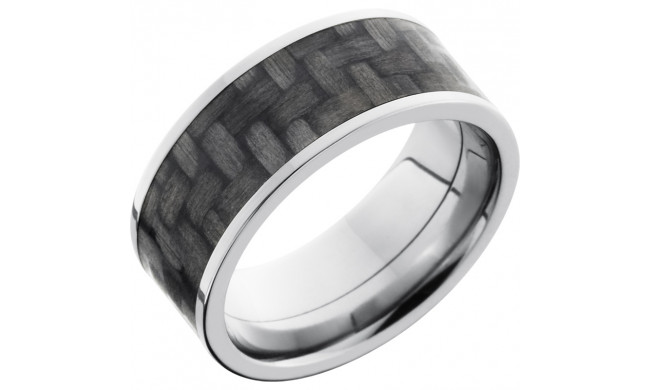 Lashbrook Titanium 9mm Men's Wedding Band - C9F17_CF+POLISH