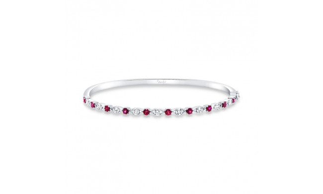 Uneek Precious Ruby Diamond Bangle - LVBARI310WR