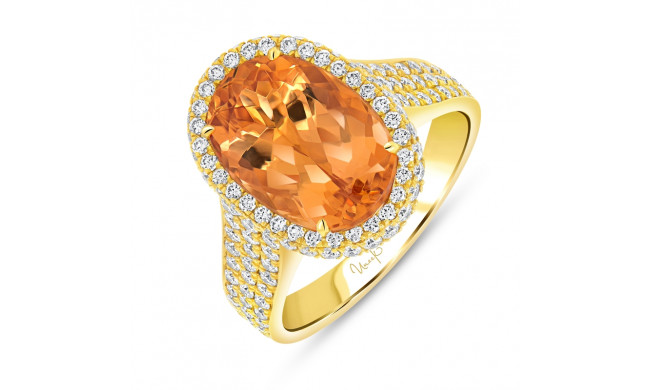 Uneek Precious Oval Topaz Engagement Ring - R4000OVPTZU