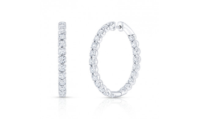 Uneek Signature Diamond Hoop Earrings - ER101RD07-25