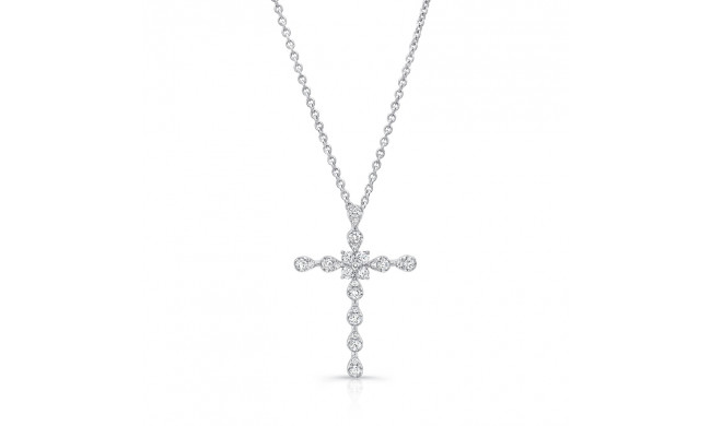 Uneek Stylized Diamond Cross Pendant - LVNWC822W