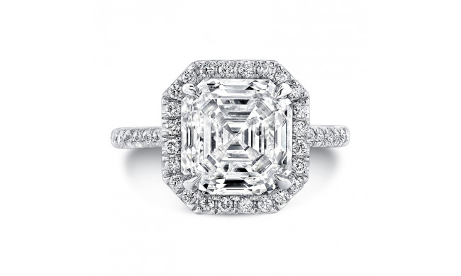 Uneek 4-Carat Asscher-Cut Diamond Halo Ring - LVS787AS