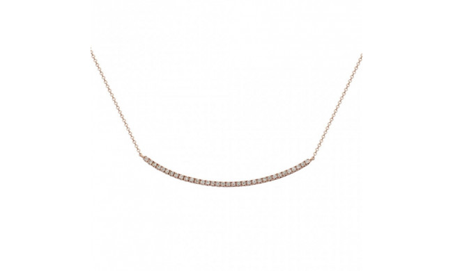 Meira T Rose Gold Diamond Bar Necklace