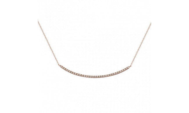 Meira T Rose Gold Diamond Bar Necklace