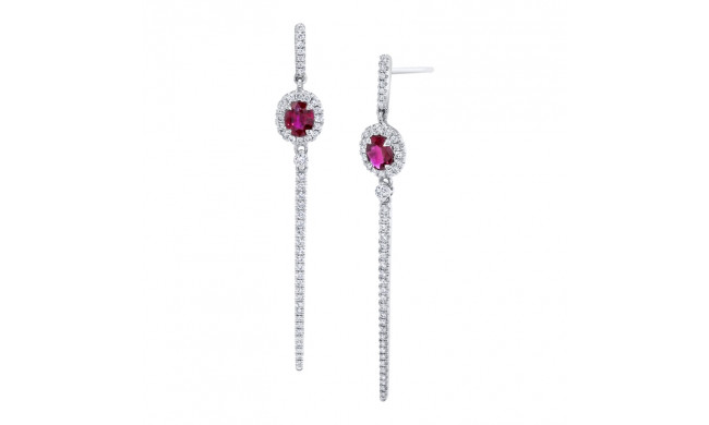Uneek Ruby Diamond Earrings - LVECF382RU