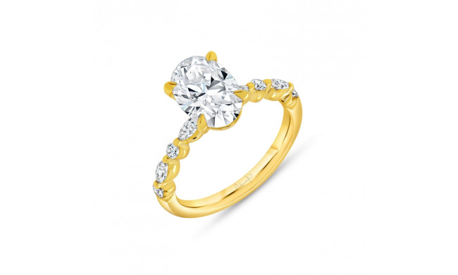 Uneek Timeless Straight Diamond Engagement Ring - R611OV-200