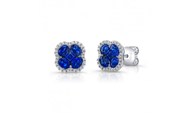 Uneek Blue Sapphire Diamond Earrings - ER1219MRBS