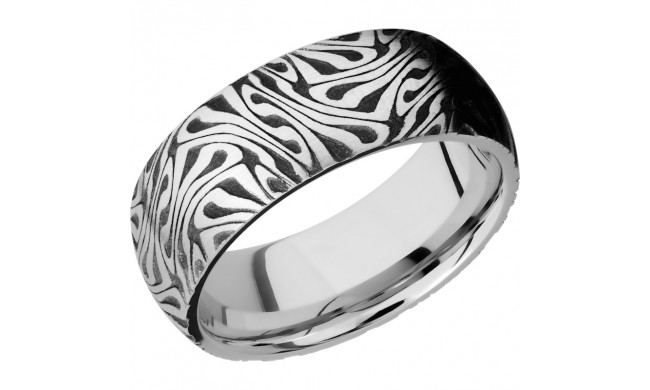 Lashbrook Cobalt Chrome 8mm Men's Wedding Band - CC8D_LCVESCHER1+SATIN