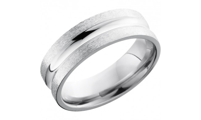 Lashbrook Cobalt Chrome 7mm Men's Wedding Band - CC7C+POLISH_STONE