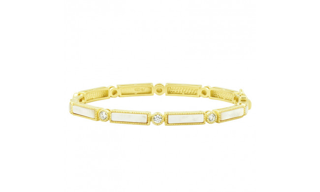 Freida Rothman Baguette Bar Hinge Bangle - YZB080065B-MOP