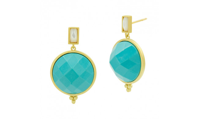 Freida Rothman Candy Drop Faceted Earring - YE020429B-1-M-14K