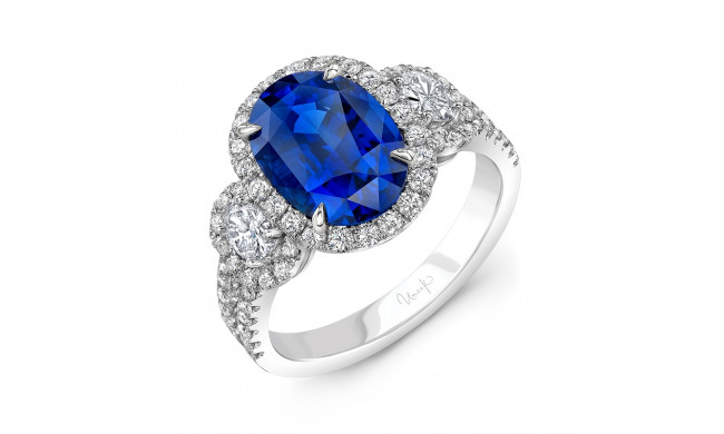 Uneek Oval Blue Sapphire Engagement Ring - LVRRI8616S