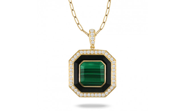 Doves Verde 18k Yellow Gold Gemstone Pendant - P9291BOMC