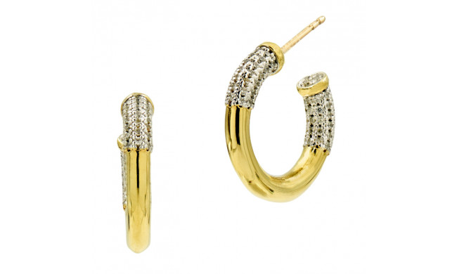 Freida Rothman Freida Rothman Miss Modern Sleek Hoop Earrings - RNPYZE24-14K