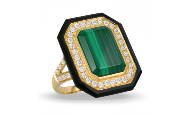 Doves Verde 18k Yellow Gold Diamond Ring - R9132BOMC
