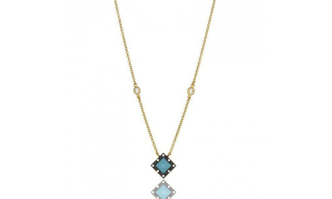 Freida Rothman Turquoise Harlequin Necklace - YRZ070097B-TQF-16E