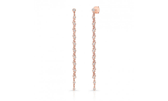 Uneek Cascade Collection Threader-Illusion Diamonds-by-the-Yard Dangle Earrings - LVED3289R