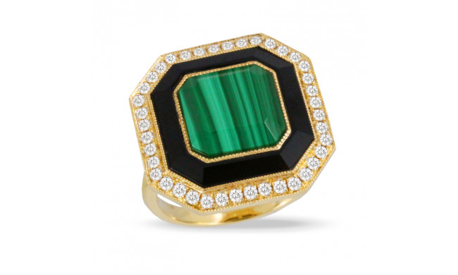 Doves Verde 18k Yellow Gold Diamond Ring - R9291BOMC