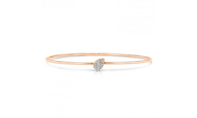 Uneek Whittier Skinny Bangle with Tilted Teardrop-Shaped Clusters of Diamonds - LVBAWA8117R