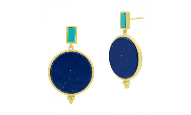 Freida Rothman Candy Drop Flat Earring - YE020429B-M1-14K