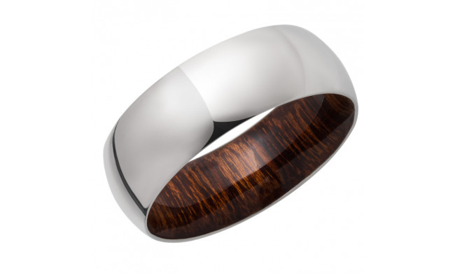 Lashbrook Titanium Hardwood 8mm Men's Wedding Band - HWSLEEVE8D+DIW+POLISH