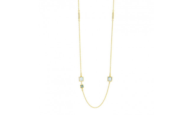 Freida Rothman Ocean Azure 36" Station Necklace - RSYZMN03-36