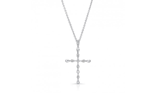 Uneek Petite Cross Pendant with 0.15 Carats of Diamonds - LVNWC821W