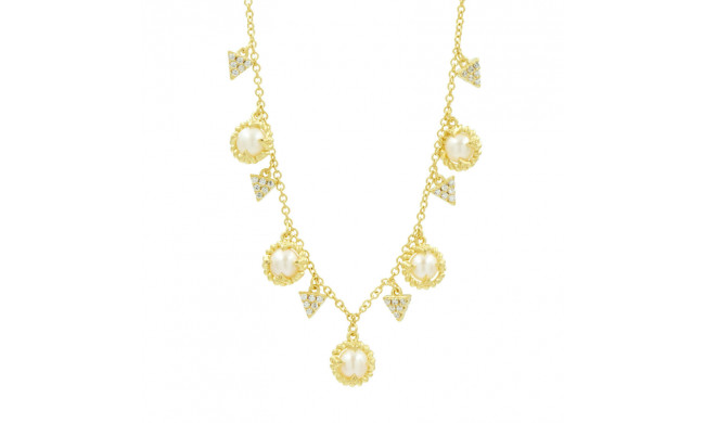 Freida Rothman Pearl Drop 16" Short Necklace In 14K Gold - TPYZFPN06-16E
