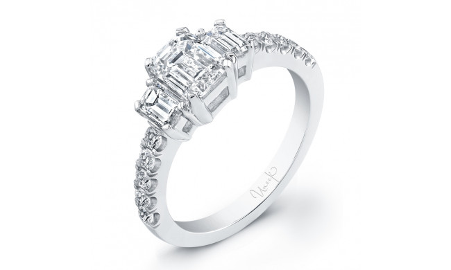 Uneek Three Stone Emerald-Cut Diamond Engagement Ring - LVS739