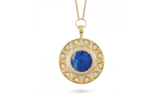 Doves Royal Lapis 18k Yellow Gold Gemstone Necklace - N8727LP