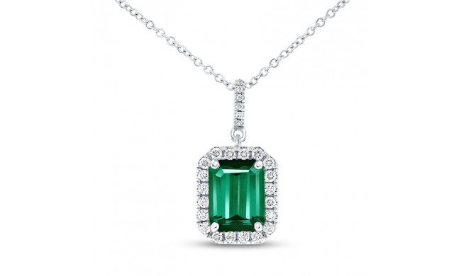 Uneek Precious Octagon Green Tourmaline Pendant - PN200GTU