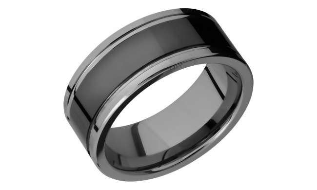 Lashbrook Black Tungsten 9mm Men's Wedding Band - CT09TG142+POLISH