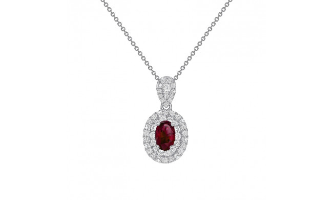 Uneek Oval Ruby Diamond Pendant - LVNRI290R