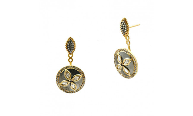 Freida Rothman Fleur Bloom Petal Jacket Drop Earrings - FBYKZE07