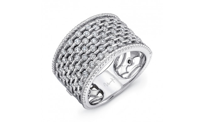 Uneek Point D'Esprit Diamond Band with Rope Milgrain Edges - LVBW324W