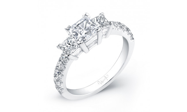 Uneek Semi Mount Three Stone Diamond Engagement Ring - LVS745