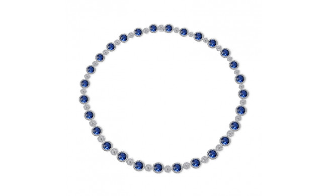 Uneek Blue Sapphire Diamond Pendant - LVNLG0868S