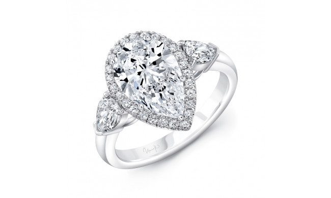 Uneek Pear White Diamond Engagement Ring - R008U