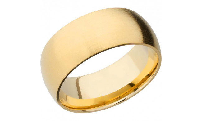 Lashbrook 14k Yellow Gold 9mm Men's Wedding Band - 14KY9D-P+SATIN