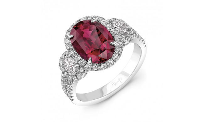Uneek Oval Ruby Diamond Engagement Ring - LVRRI6898R