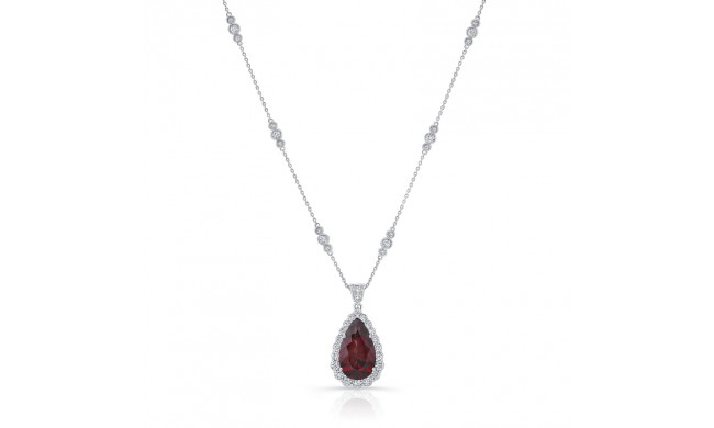 Uneek Pear Rhodolite Necklace - LVN944RHO