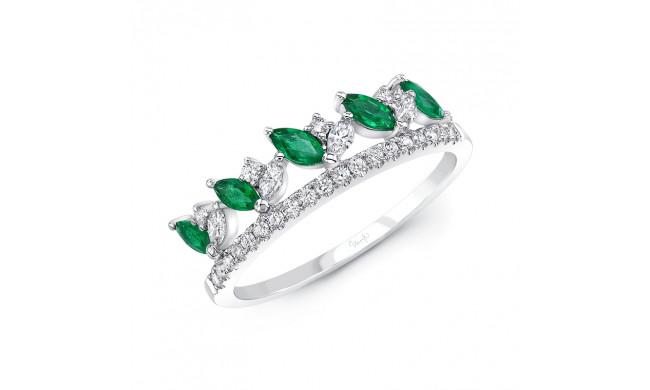 Uneek Emerald Diamond Band - R88701EMCB