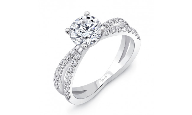 Uneek Round Diamond Engagement Ring with Peekaboo Split Shank - SWS173