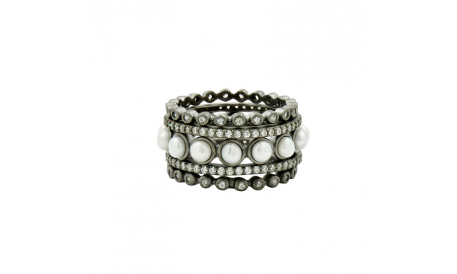 Freida Rothman Industrial Finish 5-Stack Ring - TPKZFPR07-7