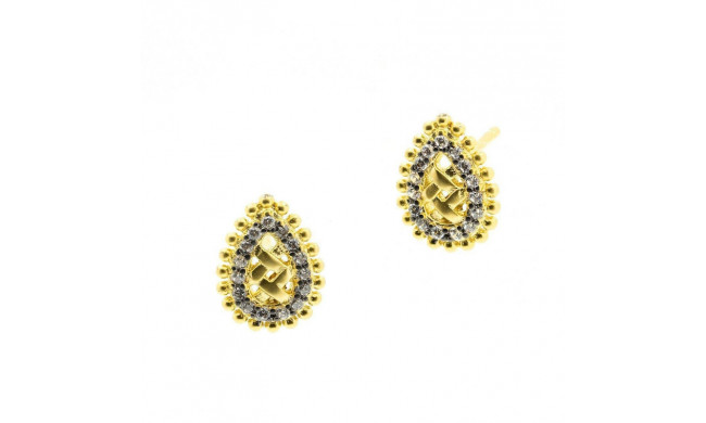 Freida Rothman Lattice Motif Droplet Stud Earrings - LMYKZE10