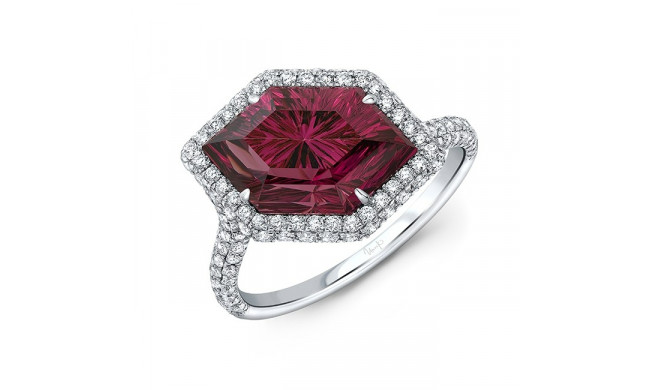 Uneek PHOENIX EYE Hexagonal Umbalite Garnet Diamond Fashion Ring - LVS1072HXUMB
