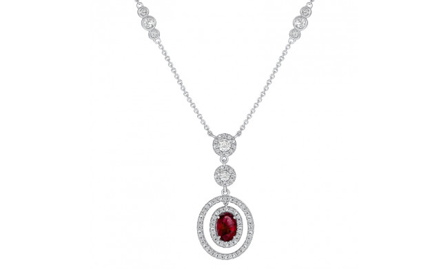 Uneek Ruby Diamond Necklace - LVN937OVRU