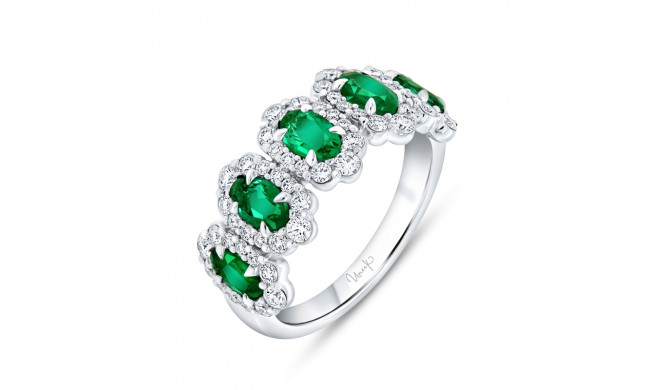 Uneek Precious Oval and Emerald Diamond Fashion Ring - SWS235EMOV