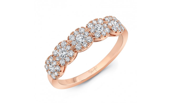 Uneek Diamond Band with Cushion-Shaped Clusters - LVBRI242R