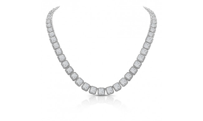 Uneek Cushion Cut Diamond Signature Necklace - LVN589